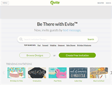 Tablet Screenshot of my.evite.com